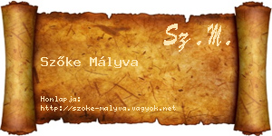 Szőke Mályva névjegykártya